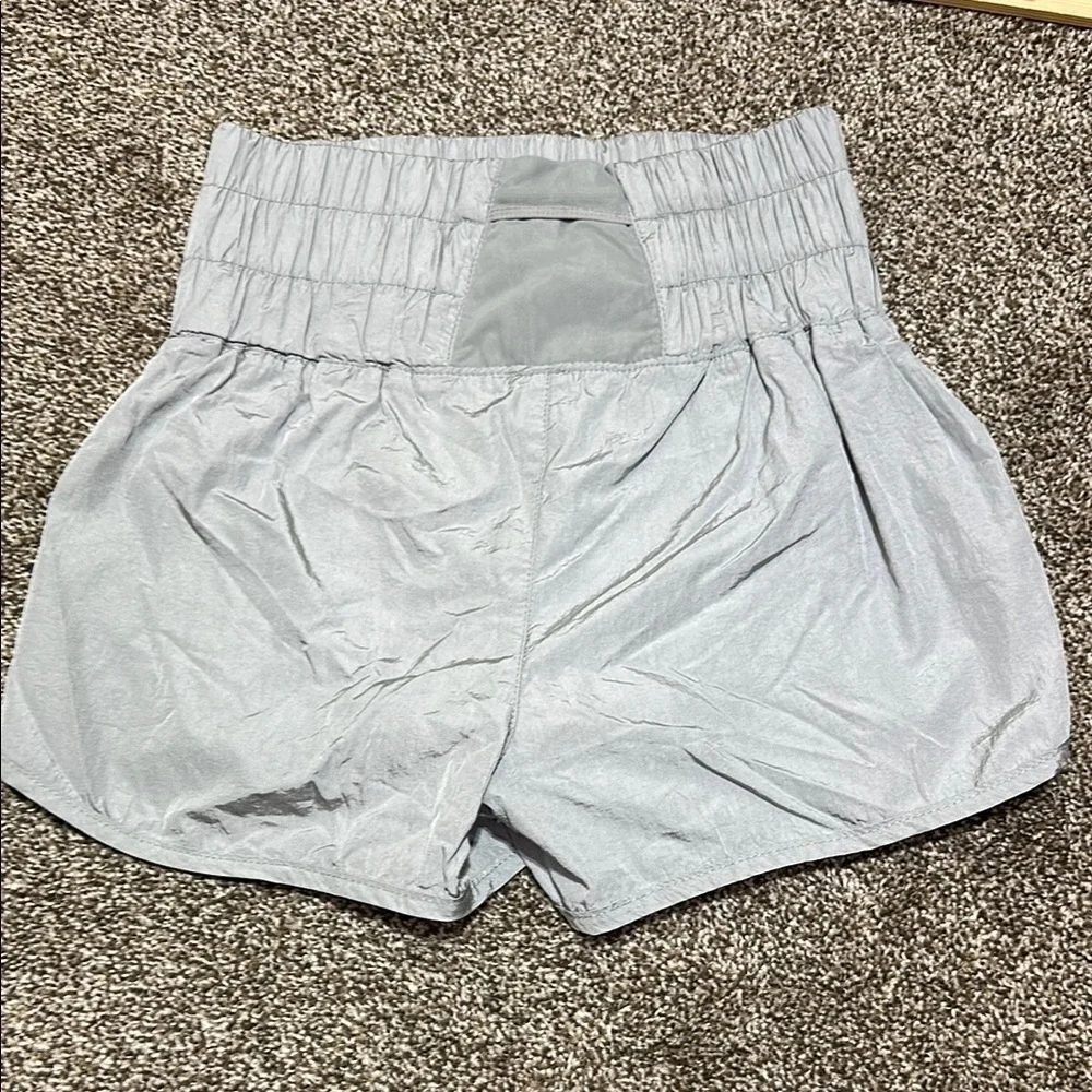 Free people movement feelin fit femme high waisted silver running workout shorts